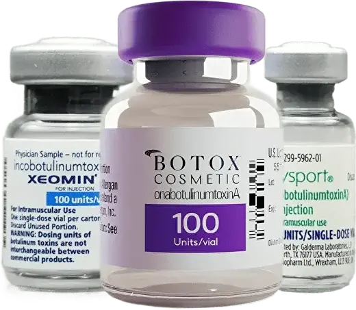 Botox Cosmetic — флакон препарата на белом